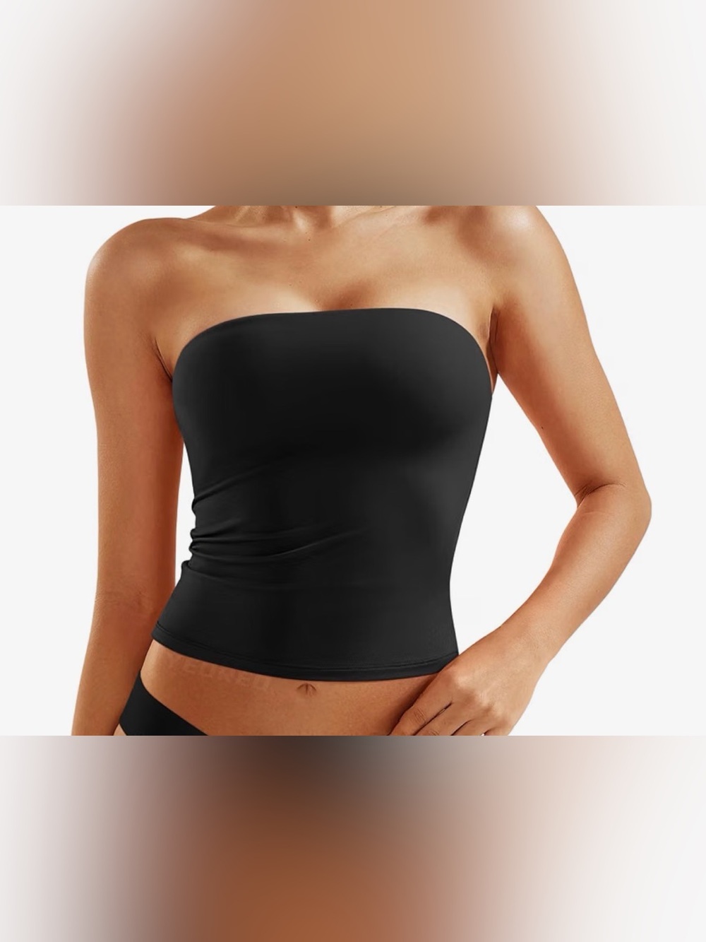 YEOREO Ease Women Double Lined Tube Top Sexy Strapless Crop Bandeau